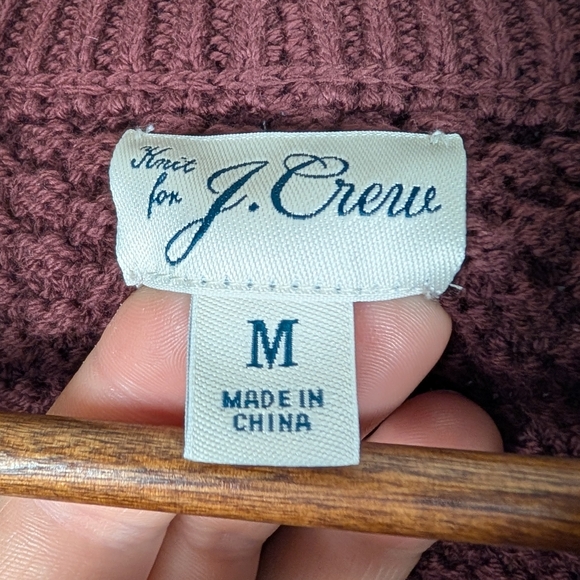 J.Crew Men's Check-Stitch Cotton Shawl Cardigan Sweater Burnt Henna Preppy - Picture 2 of 7